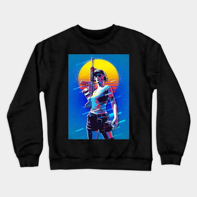 Pubg Girl Crewneck Sweatshirt by Durro